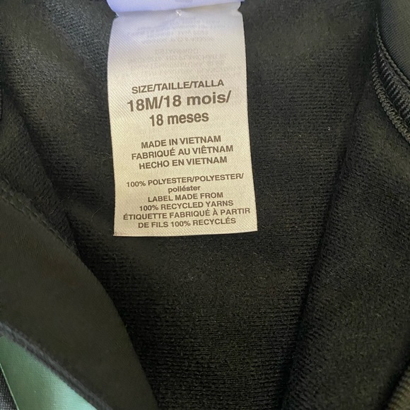 Adidas Jacket Black And Green 18 Months - Picture 4 of 4